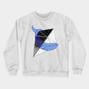 Space Whale geometric Star space design Crewneck Sweatshirt